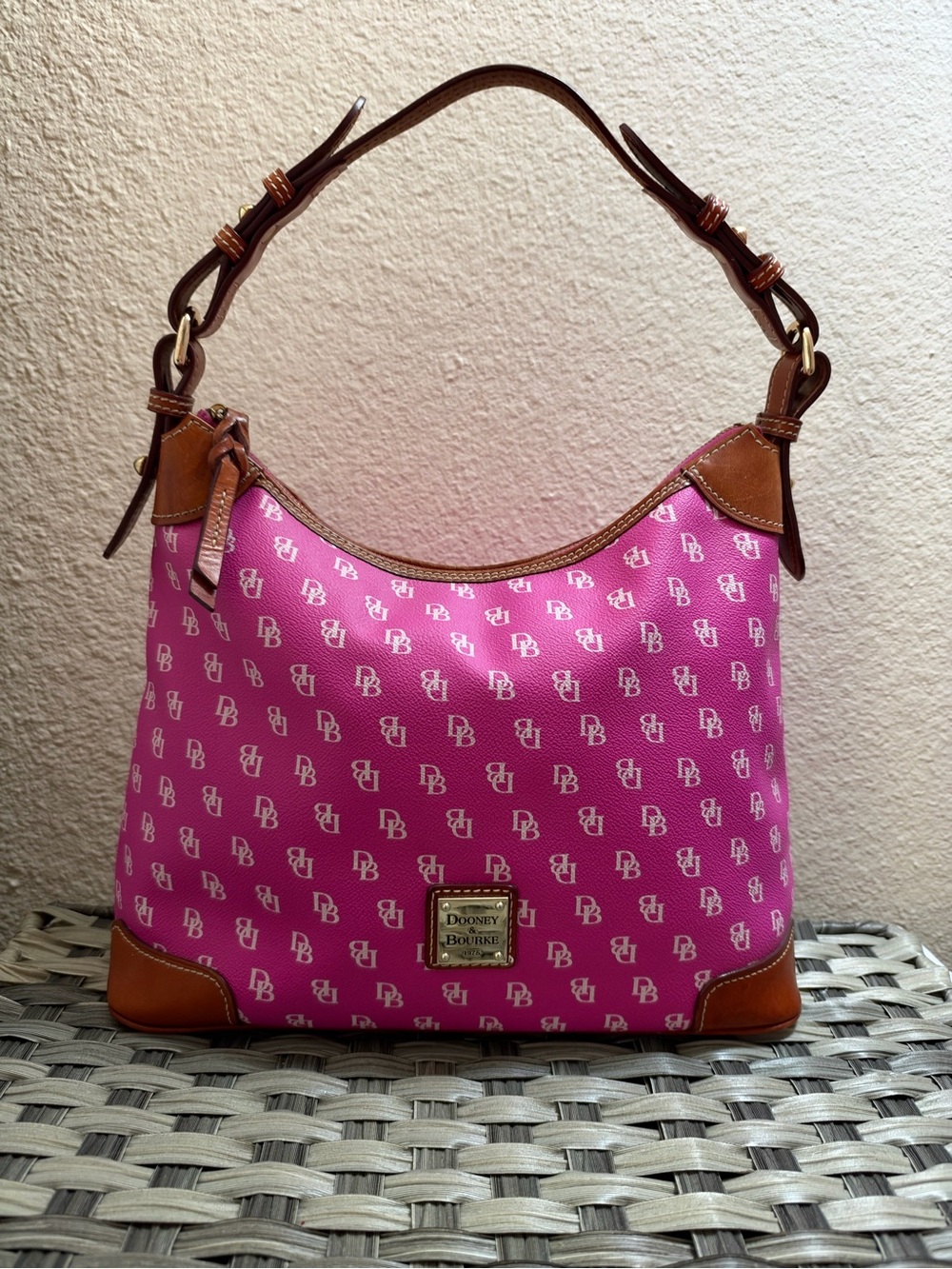 Dooney & Bourke Pink Gretta Hobo Shoulder Bag